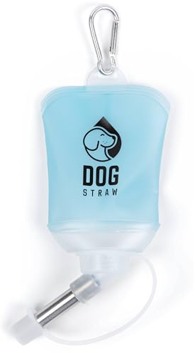 Dog Straw – The Ultimate Portable Water Solution for Dogs, 5oz Blue