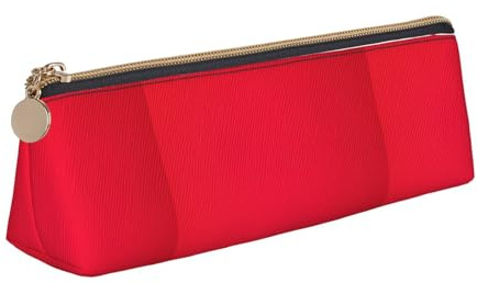 Federmäppchen Roter Streifen. Leder Federmäppchen Tragbar Stifteetui Lederetui, Für Jungen, Bürobedarf, Schule