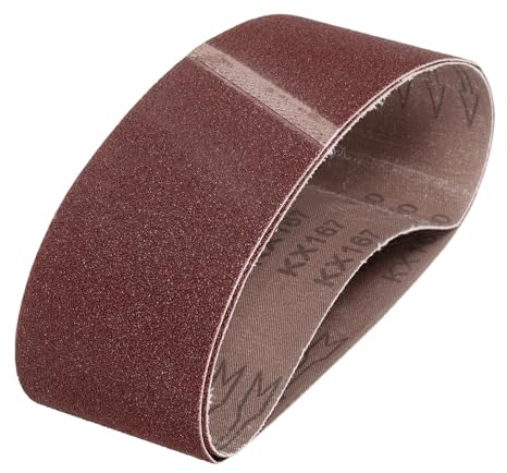 QUARKZMAN 76mm x 457mm Nastri Abrasivi, 2Pz 80 Grana Carta Vetrata per Levigatrice Ossido di Allumina Per Lavorazione Legno, Lucidatura Metalli, Affilatura Coltelli