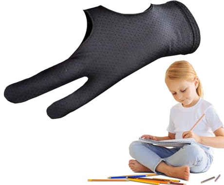 Knowlife Drawing Tablet Glove - Two-Finger Digital Art Glove | Right Left Hand Crafting Accessories for Professionals Students School Home Dorm Travel