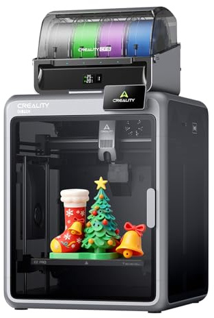 Creality K2 Pro Combo 3D Drucker mit CFS Filament System, Mehrfarbendruck, Automatische Nivellierung, Großes Bauvolumen 300 × 300 × 300 mm, Aktiv beheizte Kammer, 600 mm/s