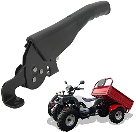 ZenithAur Palanca de freno de mano con montaje de 120 mm, cuerpo de aleación de metal y empuñadura de goma ergonómica, mango de freno de estacionamiento de ajuste universal para