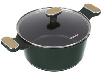 Casseruola antiaderente 24 cm verde con coperchio