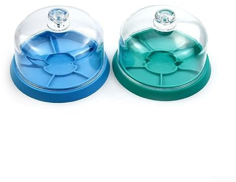 Cubierta antipolvo para movimiento de reloj, paquete de 2, almacenamiento a prueba de humedad y polvo con tapa transparente y compartimentos para reparación de relojes, joyas y organización de