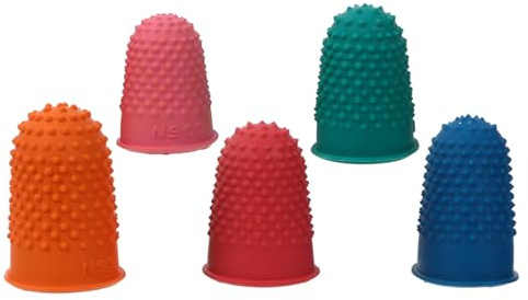 WEKAMOS Protezione le Dita in Gomma 10 Pezzi Grip Antiscivolo, Copertura Morbida e Resistente, Impugnature per Punta delle Dita per Uso Sanitario e Protezione da Impronte Digitali