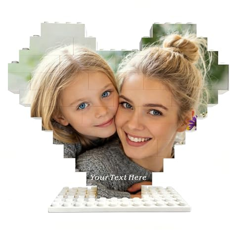 EDSG Personalised Gifts for Mum, Custom Jigsaw Puzzle with Photo, Mothers Day Photo Gifts for Mom, Mum, Nan, Grandma, Nanny, Nana, Birthday, Christmas (Heart)