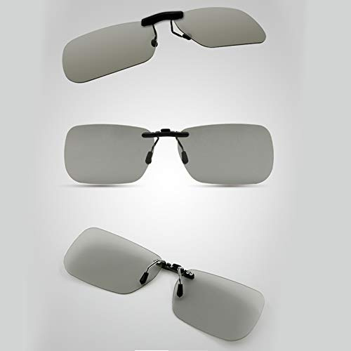 Vroomoto Gafas 3D con Clip Gafas 3D con Clip Polarizadas Circulares Lente HD de 0,72 Mm Ligeras Estuche de Almacenamiento para Miopía
