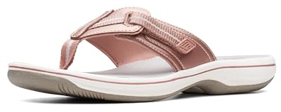 Clarks Womens Brinkley Jazz Flip-Flop Rose Gold,7