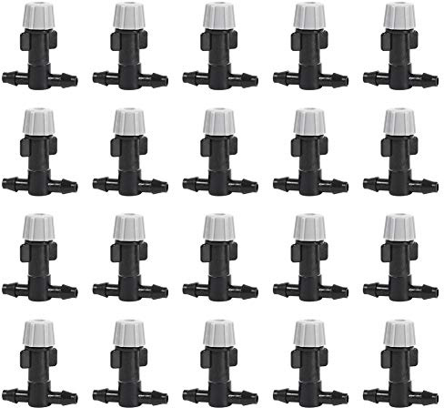 Kunststoff Flow Tropfer Nebeldüse Sprinkler Garten Misting Bewässerungssystem 20pcs (Schwarz)
