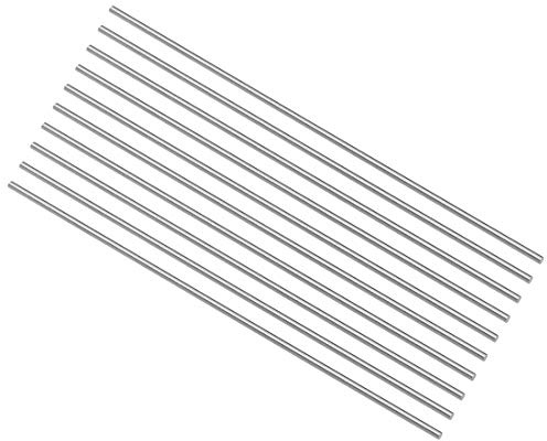 sourcing map Redonda Acero Varilla, 1,5mm HSS Torno Barra Culata Herramienta 100mm Longitud, para Eje Engranaje Taladro Tornos Mandril Máquina Torneado Miniatura Eje,10 Piezas