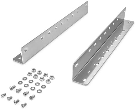 SOTECH 1 Paar Montagewinkel KW1-100-H53-L446 Silber verzinkt | Länge 446 mm für Boden- u. Plattformmontage der Vollauszüge KV1-80-H53 und KV1-100-H53
