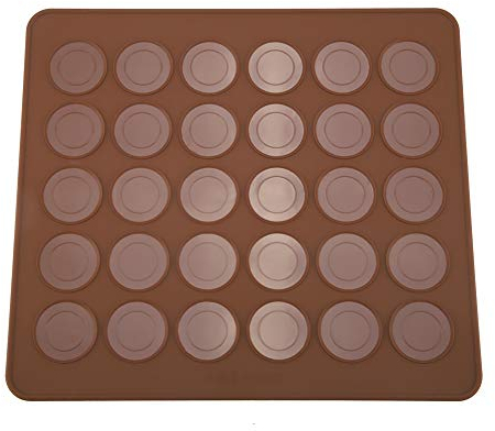 Oumefar Molde de silicona duradero para macarrones, 30 agujeros, macarrones, para hornear, antiadherente, molde de chocolate, bandeja para hornear