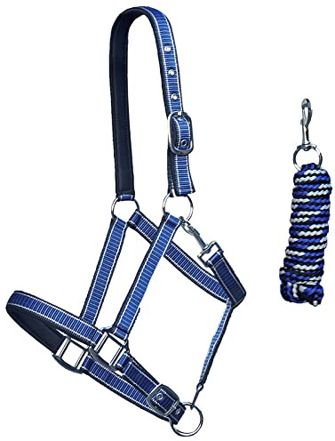 Euroriding Halfter Strick Set Navy - WARMBLUT