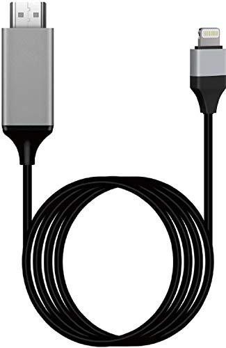 [HDMI Adapter for iPhone] Lightning to HDTV Adapter Cable (6.6 ft), Compatible with iPhone 12 11 Pro, SE, Xs XR X, 8 7 iPad iPod, Sync Screen on HDTV/Projector/Monitor -[Upgraded] No Need Power Supply