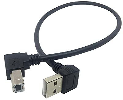 INNOV8 USB-A 2.0 Down Angle Male to USB-B Male Up Angle Printer Scanner HDD Cable