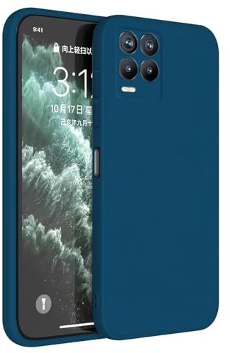 Topme Cover per Realme 8 / Realme 8 Pro (6.4 Inches) Custodia Case, Protezione Della Pelle Della Custodia in Silicone Tpu - Blu zaffiro