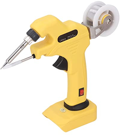 Cordless Soldering Iron Kit, 30W 30s Quick Preheat 18V‑20V Battery Powered Soldering Gun with Ceramic Heater and 50g 1mm Solder Portable Soldering Iron for Repairing Welding