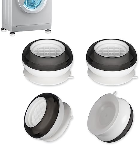 Alyvisun Almohadillas Lavadora, 4 Piezas Universal Soporte Antivibracion Base Antideslizantes Patas Amortiguadores Pies Antióxido Soporte para Secadoras, Frigorífico