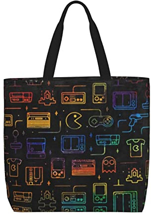 Lawenp Large Tote Bag Mid century Modern Art Cat Large Grocery Shopping Bag For Shopping Work Beach