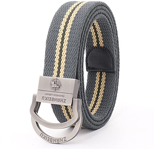 Herren-Nylon-Canvas-Gürtel, Leichter, Atmungsaktiver, Verstellbarer Doppelring-Stoffgürtel, Hochleistungsgürtel, Schnellverschluss-Taillengürtel Aus Canvas-Kunststoffschnalle Mit Metallschnalle F