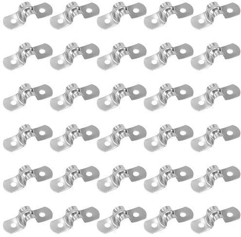 QIMEI-SHOP Rohrschellen Befestigungsschelle 8mm Rohrschelle Edelstahl U-Typ Rohrklemme Sattelklemme für Befestigung Gasrohre Wasserrohre Kabelrohr 30 Stück