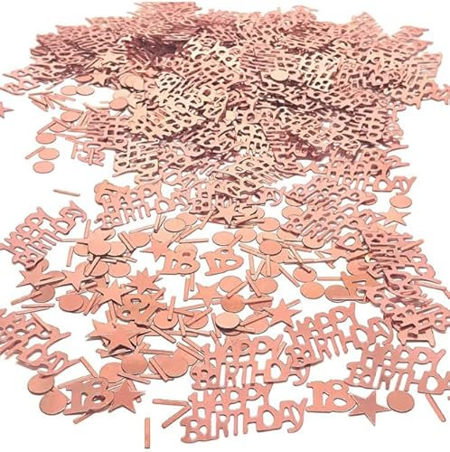 60 Birthday Confetti, 60th Birthday Table Decorations,60th Party Decorations,60th Rose Gold Metallic Foil Sequins Table Scatter Sprinkles for 60 Years Birthday Party Anniversary Party Decorations 20g