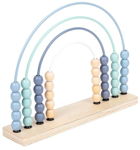 Mini Grundschule Rechenschieber Abacus - Regenbogen Rechenschieber Grundschule Grundschule Abakus mit Holzkugeln zum Lernen und Spielen für Kinder ab 3 Jahren, Lernspielzeug