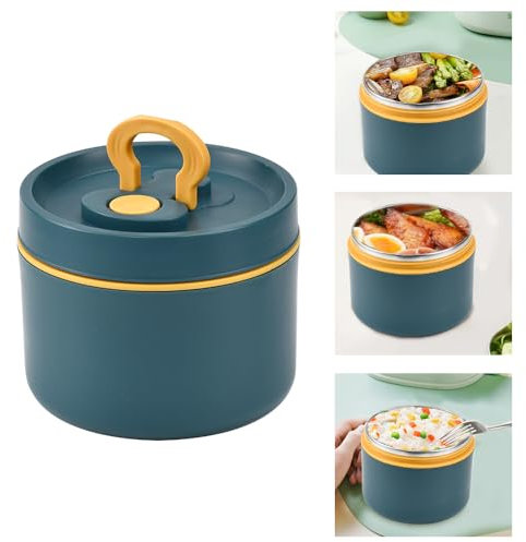 GZCZCC Termo Comida Caliente Fiambrera Termica 2 Compartimentos Acero Inoxidable Sin BPA Termo Comida Portatil Recipiente Térmico para Comida Contenedor Térmico para Trabajo y Escuela + 1x Cuchara