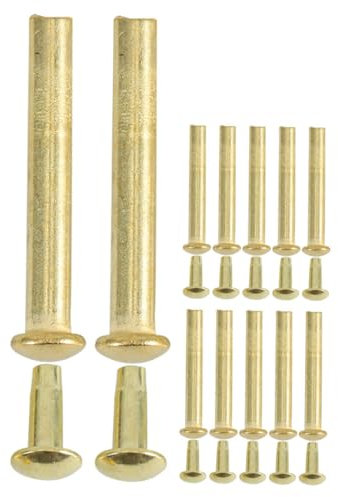 Cabilock Kit De 12 Rivets De Réparation Dorés 3 Mm x 30 Mm Pour Éventail Pliant, Accessoires De Rechange Solide, Épingles Pour Arbre De Ventilateur Fait Main, Entretien Et Réparation Facile