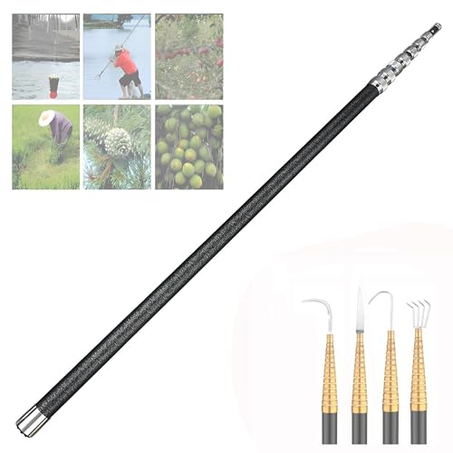 Mehrzweck-Teleskopstange Ultraleichte Teleskopauszugsstange 8mm Universal-Standardloch-Teleskopstange Stabile ausziehbare Stange Obstpflücker-Verlängerungsstange(8.0M/26.2ft)