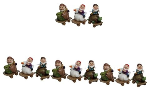 Hemobllo 4 Ensembles Ornements Nains Artisanat De Gnomes Drôle De Nain De Jardin s De Jardin Petits Gnomes Adorables Décorations De De s D'extérieur Résine 3 Pièces * 4
