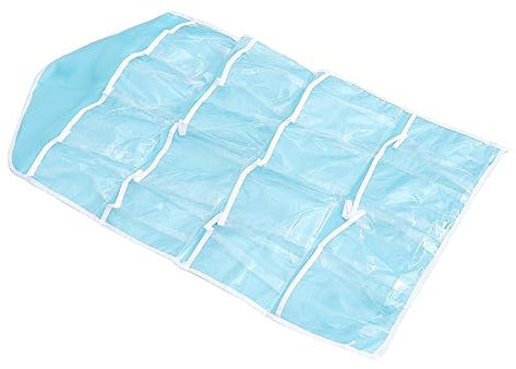 FONDOTIN Organizador Colgante De 16 Bolsillos Transparente De Poliéster Para Ropa Interior y Calcetines Soporte Para Armario, Adecuado Para Dormitorio y Hogar