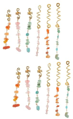 DRESSOOS 12 Pezzi Di Accessori Per Con Dreadlock In Pietra Naturale Per, Accessori Per Dread, Accessori Per Con, Polsini Per, Decorazioni Per, Accessori Per, Gioielli Per, Ciondolo