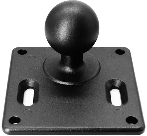 WINDFRD Aluminum 1.5 Ball Industrial Monitor Mount Base, VESA Plate, 75x75 mm, Television Holder for Truck, 360° Rotatable, Compatible with Ram Mount, iBOLT and More C Size Arm Accessories
