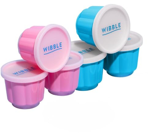 Wibble Mini Jelly Moulds, 6, 150ml Each, Dessert Moulds, Reusable, Lunchbox, Picnics, Parties