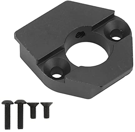 Motor deslizante Placa de montaje de montura aleación de aluminio para accesorios para automóviles RC piezas (Negro)