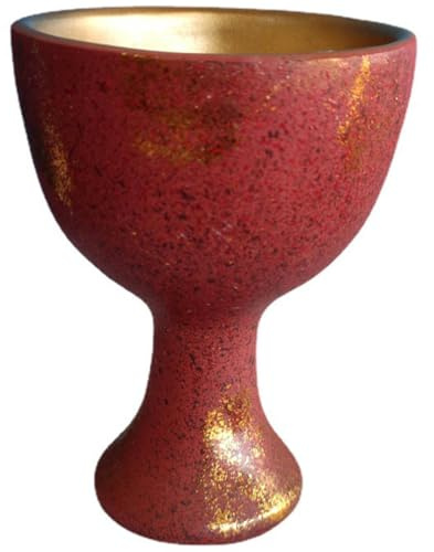 SHINEOFI Calice Sacrificiel en Résine Pentagramme, Coupe Sainte pour Culte Wiccan, Ornement Décoratif de Table 1 Pièce, Fournitures Religieuses pour Cérémonie et Bureau