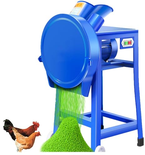Mulino for mangime for animali, frantoio for erba che taglia tritatutto for erba, spessore del mangime regolabile, mulino for mangime for animali in acciaio inossidabile commerciale