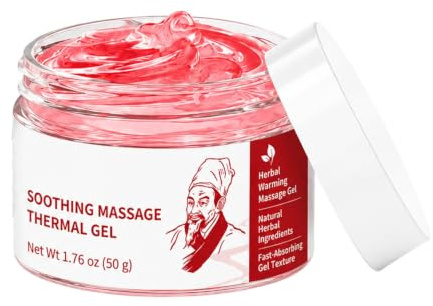 Body Soothing Massage Thermal Gel for Deep Tissue Relaxation, Natural Herbal Warming Cream for Skin Firming and Smoothing, Moisturizing, 1 or 2 Pack Options, 50ml Pots 1pc