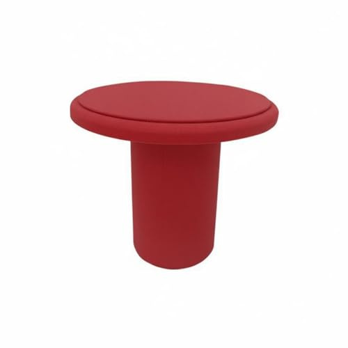 ZPGVWXKO Soporte de Exhibición Expositor Pedestal Base para Tocados Joyas y Diademas con Base Circular Estable y Revestimiento en PU Suave Adecuado para Bodas, Rojo, Modelo Bajo