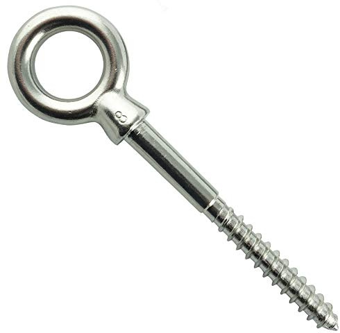 Eisenwaren2000 | Ringbolzen 8 x 80 mm (5 Stück) - Augbolzen mit Holzgewinde - Ösenbolzen - Edelstahl A4 V4A - rostfrei