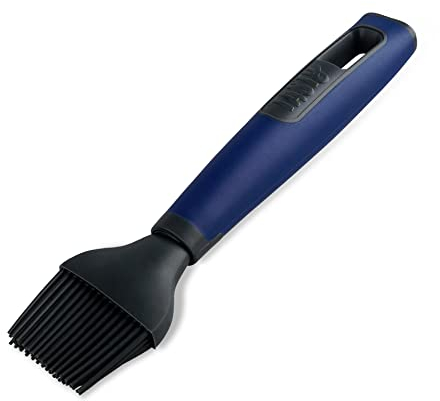 Tasty Everyday Cooking Brush with Silicone Bristles, Basting Brush for Baking, Cooking & Roasting, Dishwasher Safe, Baking Accessory & Kitchen Utensil, 24x4.7x2.5cm, Colour: Dark Blue and Grey