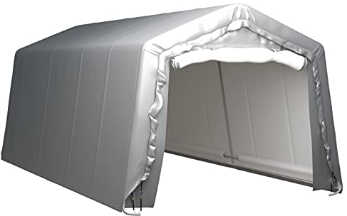 Festnjght Lagerzelt stabiles Industriezelt 3x6 m mit ca. 210 g/m² PVC Plane Unterstand Lagerzelt Garage in Grau