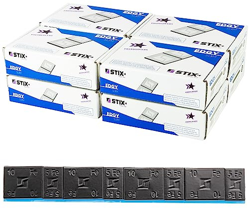 Stix Klebegewichte für Alufelgen Schwarz 60 g 5+10 g 400 Stück Edgy Slim