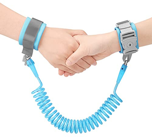 Anyfirst 2.5M Correa de Seguridad Para Niños Antiperdida, Girar 360 Grados Correa Niños Adecuado Para Actividades al Aire Libreverde, Azul