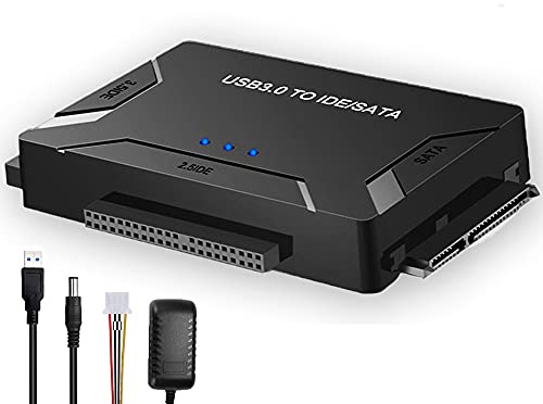 AiNinXun USB 3.0 to IDE SATA Adapter USB to 2.5 3.5 inch SATA HDD SSD & IDE HDD Adapter SATA IDE Connector Data Transfer Lead with UASP