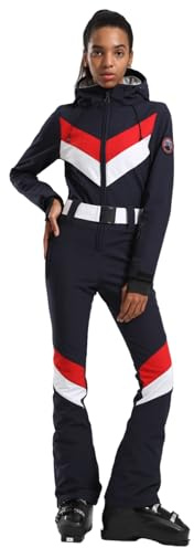 GSOU SNOW Ski Suit Women Snowsuit Slim One Piece Jumpsuit Snow Jackets Waterproof Winter Windproof Outdoor Sports Warm