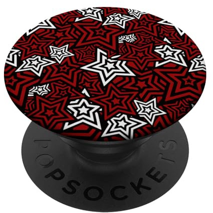 Stylish Persona UI Menu Star Red pattern Japan anime RPG PopSockets Adhesive PopGrip
