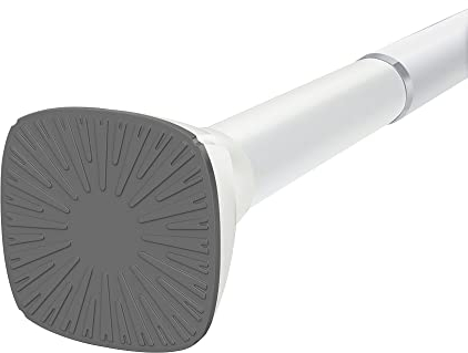 Lolypot Barra telescópica sin taladrar, nunca se oxida, barra de cortina de ducha ajustable de 79-114 cm, barra de sujeción, barra de cortina para sujetar, barra de cortina extensible, barra tensora
