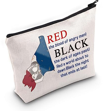 MEIKIUP Les Aesthetic Mis Quote Musical Makeup Bag Travel Toiletry Bag Musical Theater Fans Gift, RED blood Bag, 现代